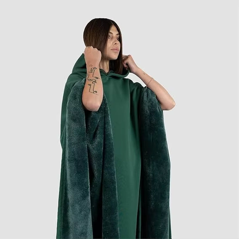 New Factory Super Soft Warm Oversized Hoodie Blanket Sweatshirt Flannel Wearable Sherpa Blanket with Giant Pocket for Men Women