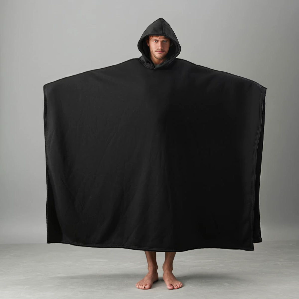 Wearable Blanket Cloak Hoodie Unisex Oversized Loose Long Cape Tops Weighted Hooded Poncho Sherpa Blanket Cape